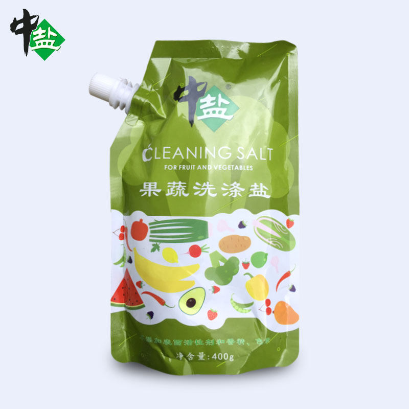 中盐正品天然果蔬清洗水果蔬菜海盐 中盐洗洁精