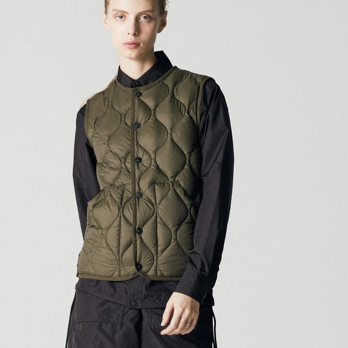 TAION 25AW 圆领羽绒软壳内胆马甲 军事线 侧面按扣经典款 - 图1