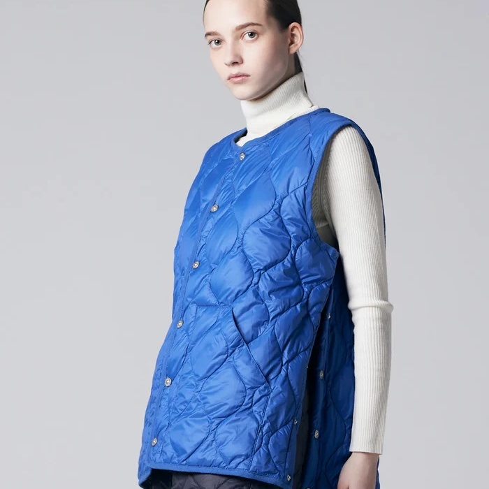 TAION 25AW 圆领羽绒软壳内胆马甲 军事线 侧面按扣经典款 - 图0