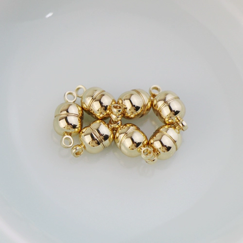 Медный магнитный браслет, ожерелье, 14 карат, золотой цвет, DIY, 6mm
