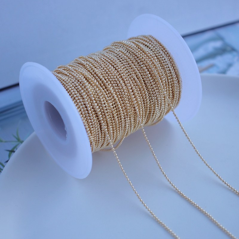 14K包金镀金包银珠珠链金珠豆豆链条DIY手工编绳绕线手链戒指配饰,淘宝优惠券,粉丝福利购,淘宝优惠卷