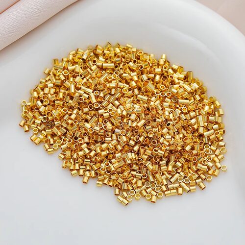 S925纯银白银定位管定位珠钢丝鱼线收尾夹扁固定材料diy手工饰品 - 图2