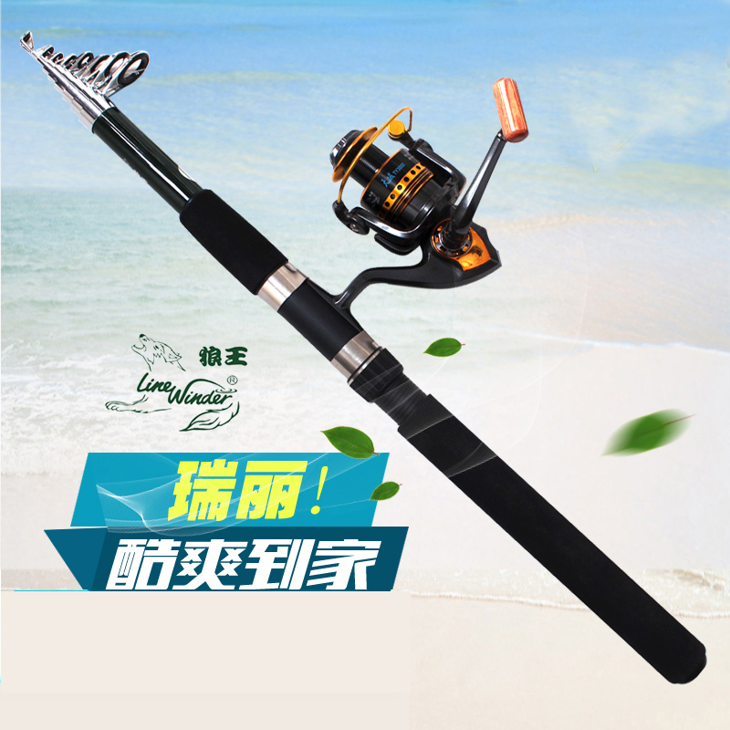狼王瑞麗海竿套裝釣魚竿遠投海杆2.1/3.6米拋竿特價超硬漁杆