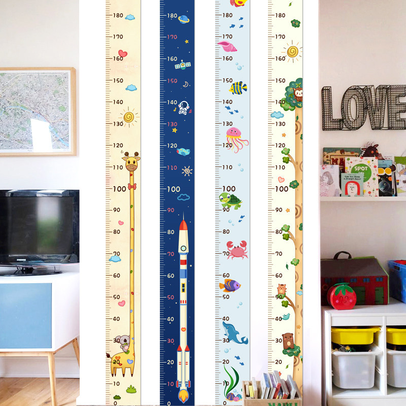 身高测量墙贴宝宝儿童身高贴一整张从0开始量身高贴纸不伤墙仪尺