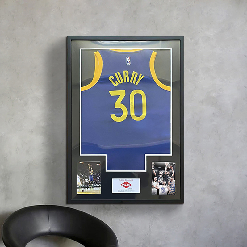实木高端球衣展示相框装裱签名足球篮球衣服收藏挂墙画框定做定制 - 图1