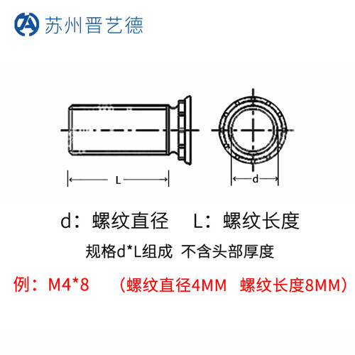 压铆螺丝 压铆螺钉 压板螺丝 压板螺钉 环保镀锌M2M2.5M3M4M5M6M8 - 图2