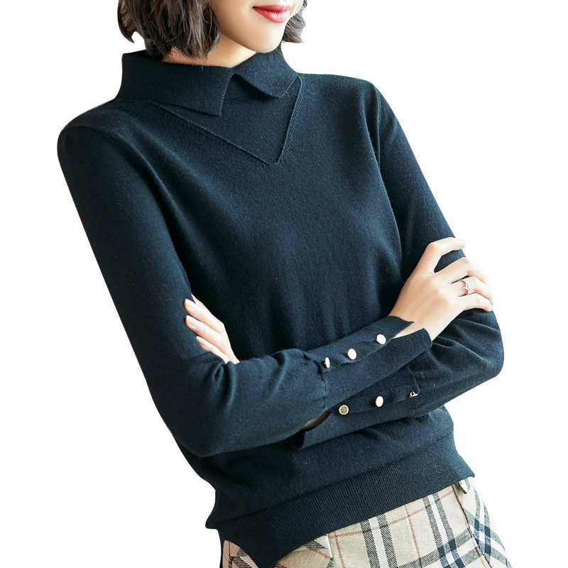 鹿歌2020秋冬季新款polo衫针织衫 鹿歌毛针织衫