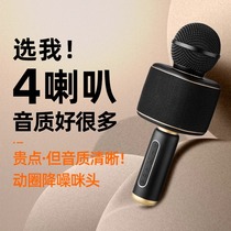 Mic sound integrated microphone home wireless Bluetooth mobile phone singing theorist K song with sound card to turn sound