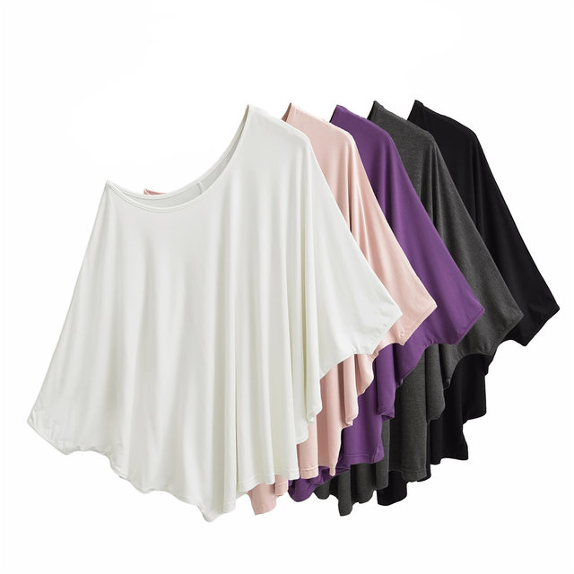 Pure Desire Modal Loose Batshirt T-shirt ເຄື່ອງນຸ່ງປ້ອງກັນແສງແດດ