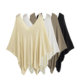 ເສື້ອຢືດສະໄລ້ຮັດຄໍ V-neck bat-sleeve silhouette knitted sweater slimming top for women