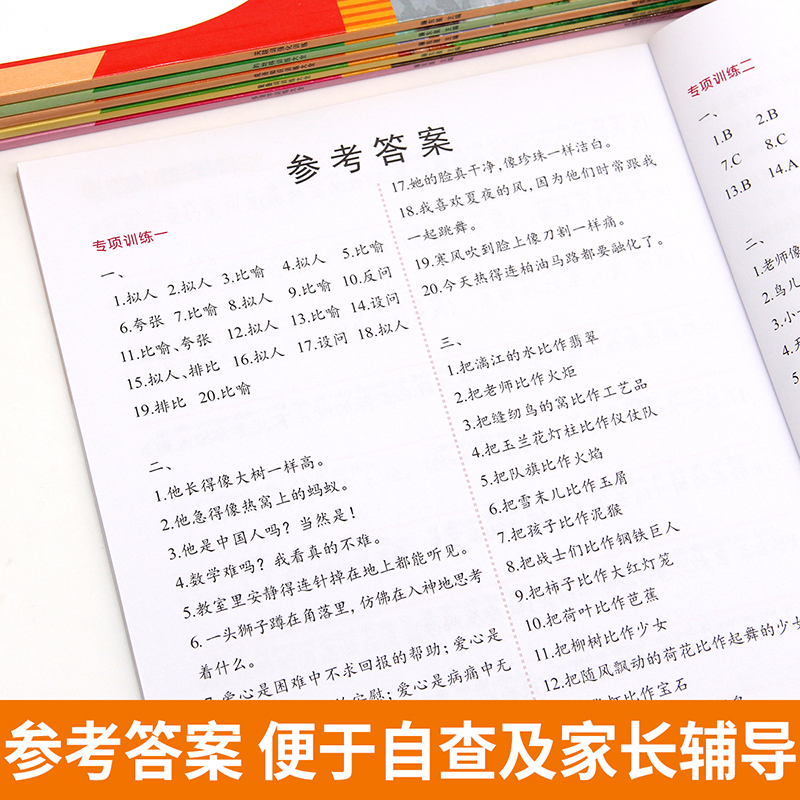 全9册小学语文专项练习/成语知识修辞方法关联词强化训练近义词反义词多音字重叠词语的地得字词语专项训练2-3-4-5-6三四五年级HY