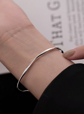 女925银小众设计莫比乌斯环手镯