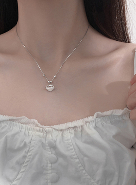 925银蛇骨链女吉祥如意平安锁