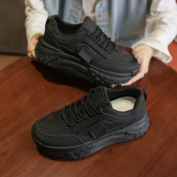 老爹鞋女夏季薄款轻便厚底网鞋女透气网面内增高运动鞋女2025新款