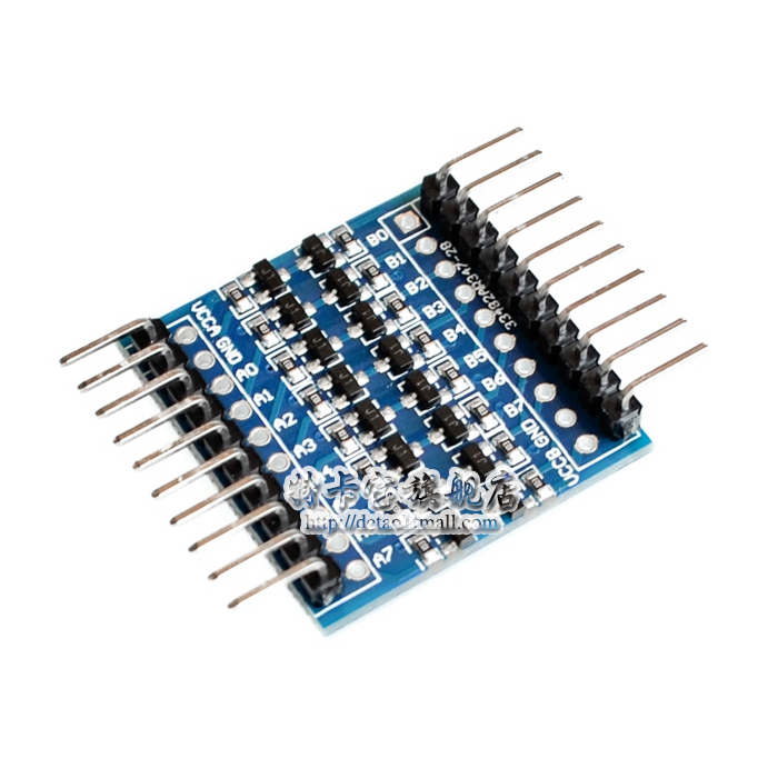 8路3.3V-5V 5V-3.3V IIC UART SPI TTL双向电平转换 模块 弯针 - 图0