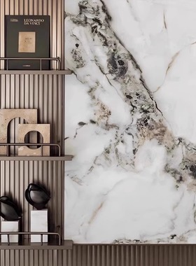 【无极】现代样板间客厅书房挂画仿真书电视柜洞石陶瓷花器摆件