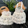 Five Little White Bears Original Pet Clothes Spring and Summer New Lace Princess Dress Dog Cat Wedding Dress Skirt