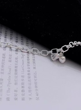 990纯银手链女小众设计感高级轻奢食指戒时尚个性简约百搭指环