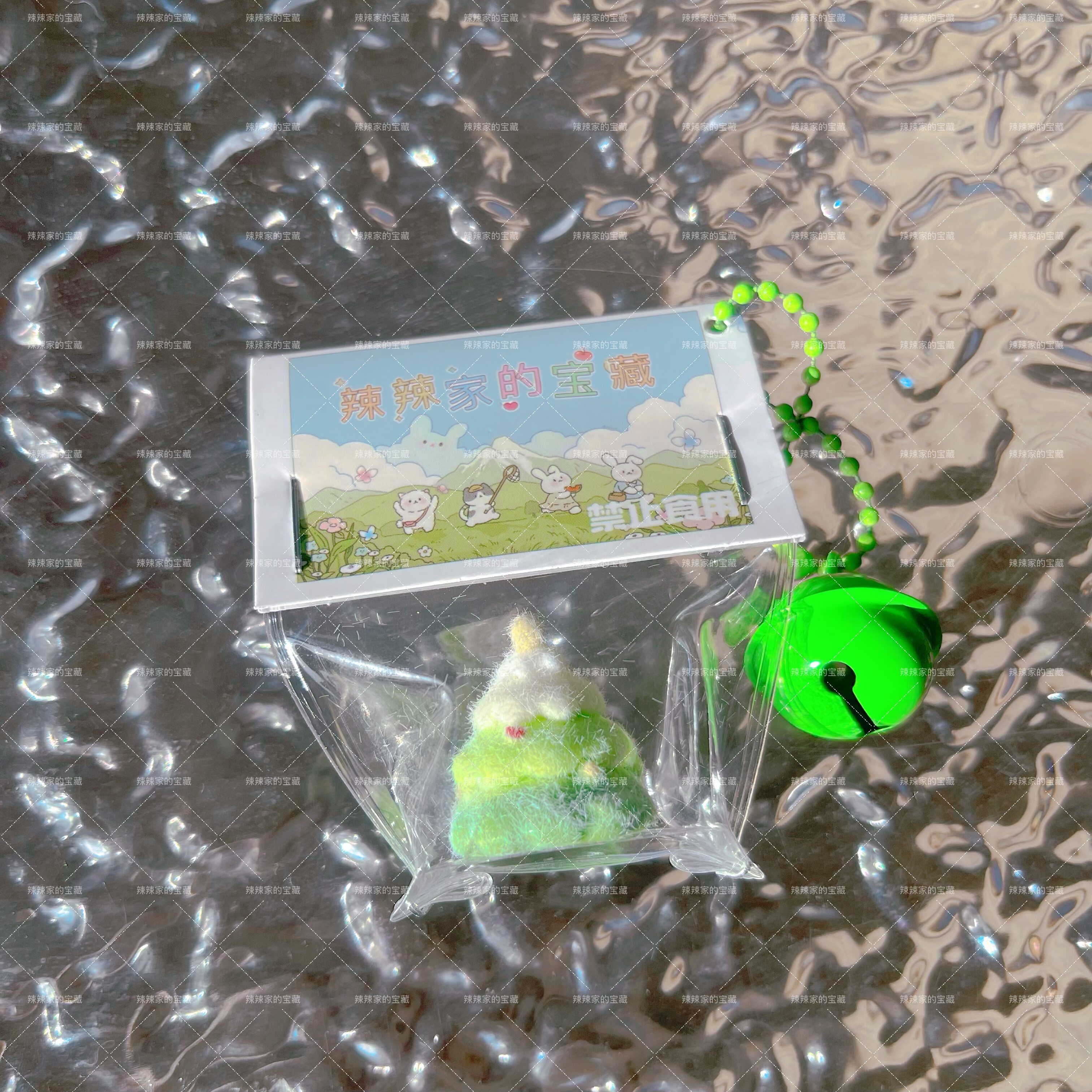 迷你植绒渐变圣诞树捏捏可爱毛绒绒小鼻嘎 - 图0