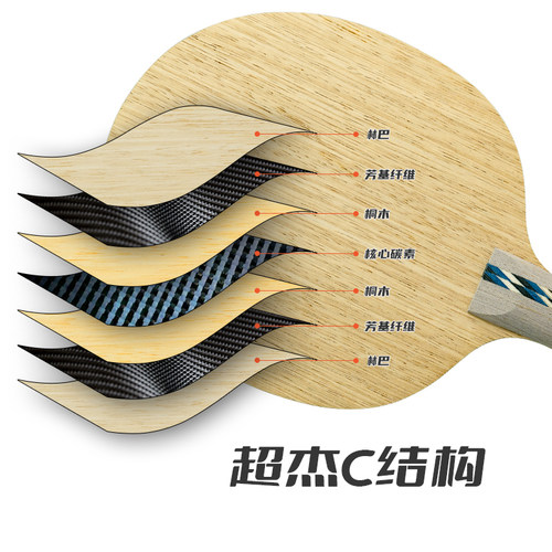 Sword世奥得新品超杰C乒乓球底板弧圈型RG三纤维球拍底板包邮 - 图1