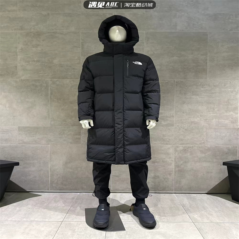 THENORTHFACE北面防风滑雪保暖情侣连帽鹅绒长款羽绒服 NC1DP73-图1