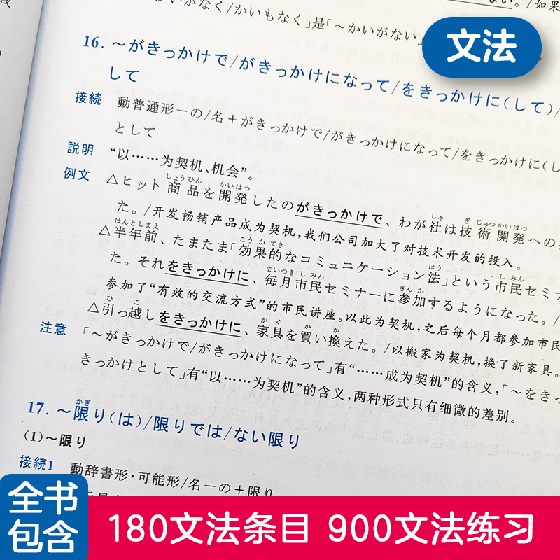 蓝宝书.新日本语能力考试【N2】文法（详解+练习） 日语能力考二级真题语法新标准日本语华东理工新编日语 - 图1