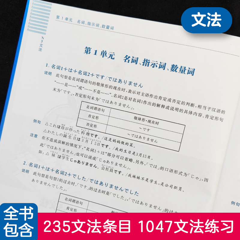 蓝宝书.新日本语能力考试【N4N5】文法（详解+练习）日语能力考四级五级语法 - 图1