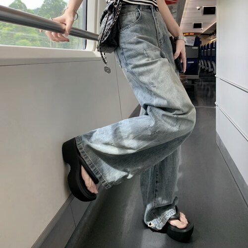 赵露思同款人字拖厚底增高踩屎感沙滩凉鞋外穿小个子时尚拖鞋女夏 - 图2