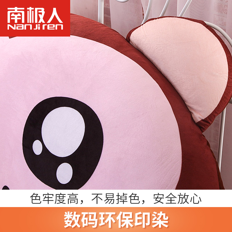 南极人居家布艺旗舰店北欧风卡通床头靠垫大靠背榻榻米可爱靠枕护腰卧室床上靠背垫软包2
