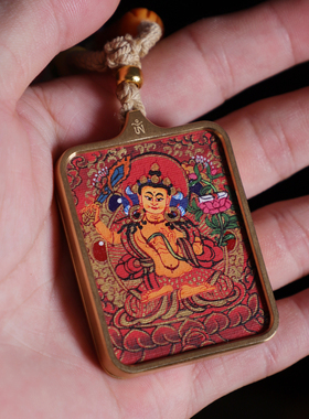 高端手绘唐卡本命佛吊坠