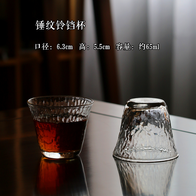 璃享玻璃茶杯 品名杯对杯 条纹玻璃杯 手工精品玻璃 一盒2个装 - 图3