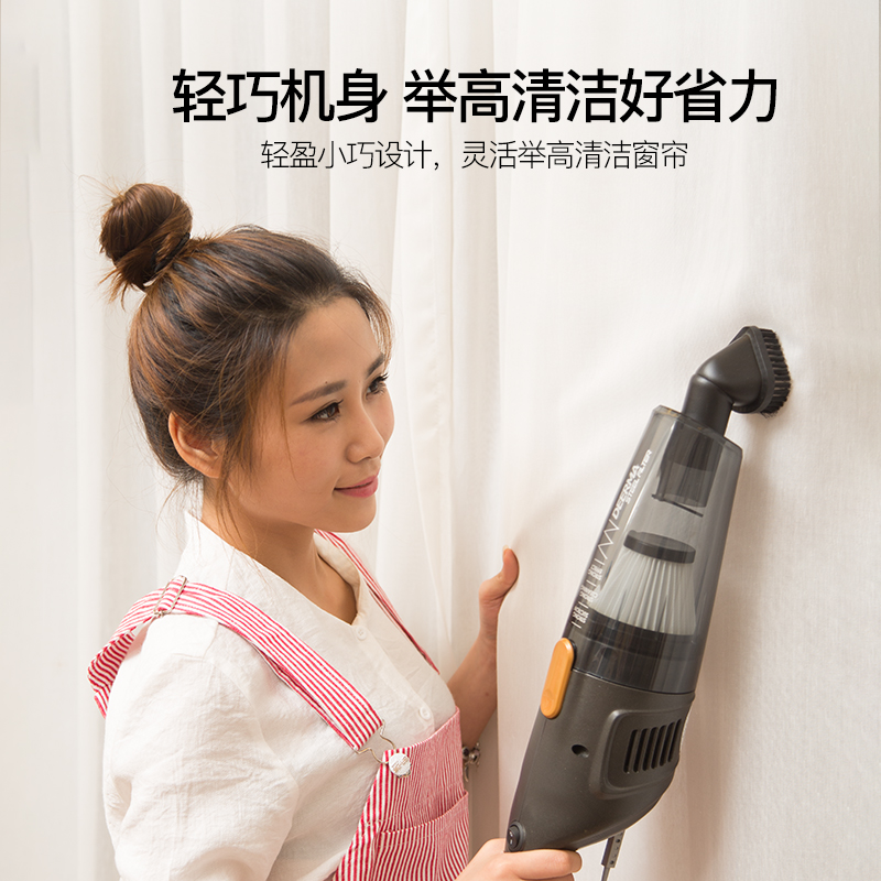 deerma德尔玛禾米专卖店德尔玛吸尘器家用小型超静音强力大功率手持式便携吸小米粒大吸力1