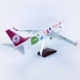 Model airplane with wheels static simulation Boeing