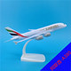 A380 Emirates aircraft model with wheels and lights to simulate civil aviation passenger aircraft Airbus aircraft model static alloy