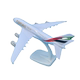 A380 Emirates aircraft model with wheels and lights to simulate civil aviation passenger aircraft Airbus aircraft model static alloy