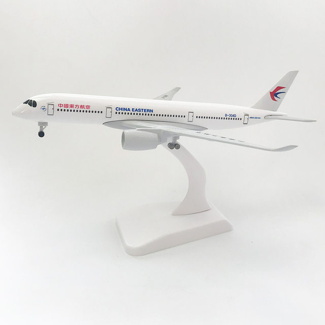 Simulation aircraft model with wheels and lights 1 142 Eastern Airlines passenger A350 Eastern Airlines civil aviation aircraft ornaments