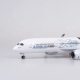 Simulated aircraft model with wheels and lights Airbus A350 prototype carbon fiber civil aviation aircraft toy