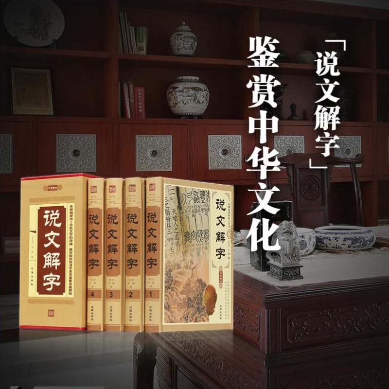 正版包邮现货 说文解字（全套四册）中国汉字源流 中国古代古汉语常用词典辞典 说文解字段玉裁注 汉子的故事 画说汉字畅销书籍 - 图0