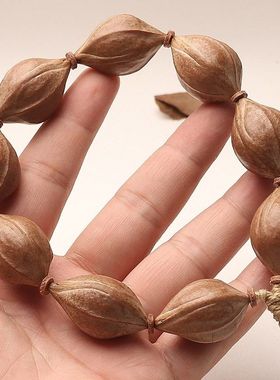 天然橄榄核浮雕写实御龙关公关羽关云长义薄云天手串男盘原皮包衣