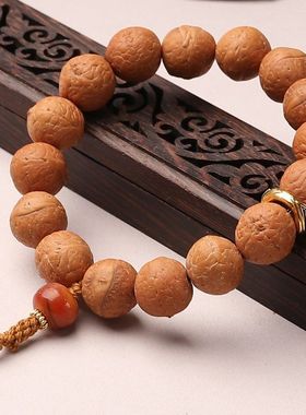 原籽尼泊尔凤眼菩提籽DIY单圈手持手串男女文玩成品佛珠念珠手链