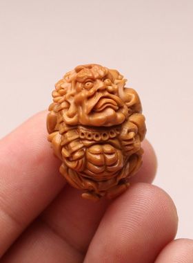 2.0大籽橄榄核手工雕刻密宗法器八大金刚手串橄榄胡文玩护法手链