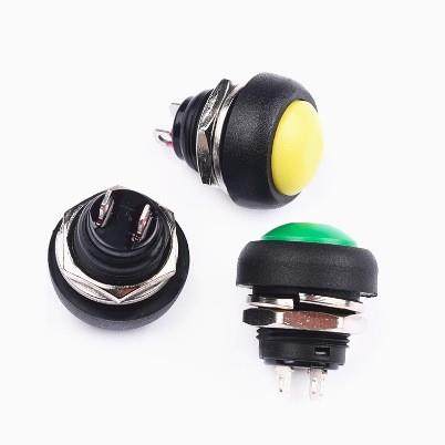 PBS-33B小型防水自复位按钮圆形无锁点动电源按键开关 安装孔12mm,淘宝优惠券,粉丝福利购,淘宝优惠卷