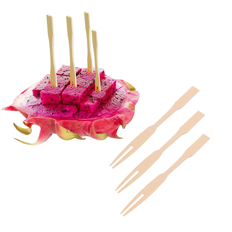 竹签一次性竹制水果叉包装蛋糕点心竹叉子环保两齿叉家用厨房叉子 - 图3