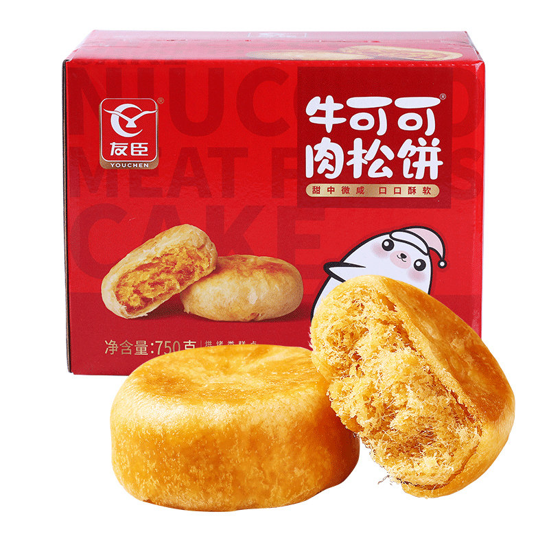 友臣肉松棒整箱早餐批发肉松饼 憨巴巴食品传统糕点