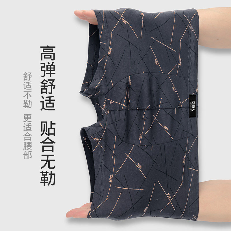 南极人男士男生夏季纯棉四角头内裤 南极人双鸿男平角内裤