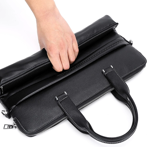 Кожаная барсетка, сумка на одно плечо для документов, воловья кожа, из натуральной кожи