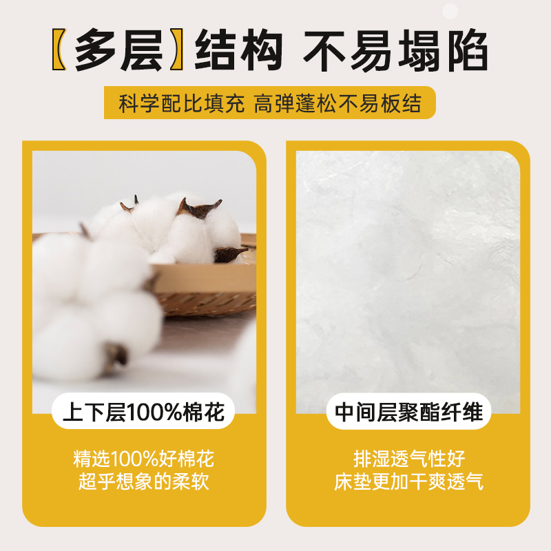 安睡宝A类床垫抑菌防螨亲肤透气宿舍双人多功能床垫学生单人被褥