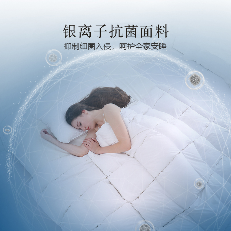 安睡宝羽绒被95%白鹅绒冬被大朵白鹅绒被双人加厚被芯被子春秋