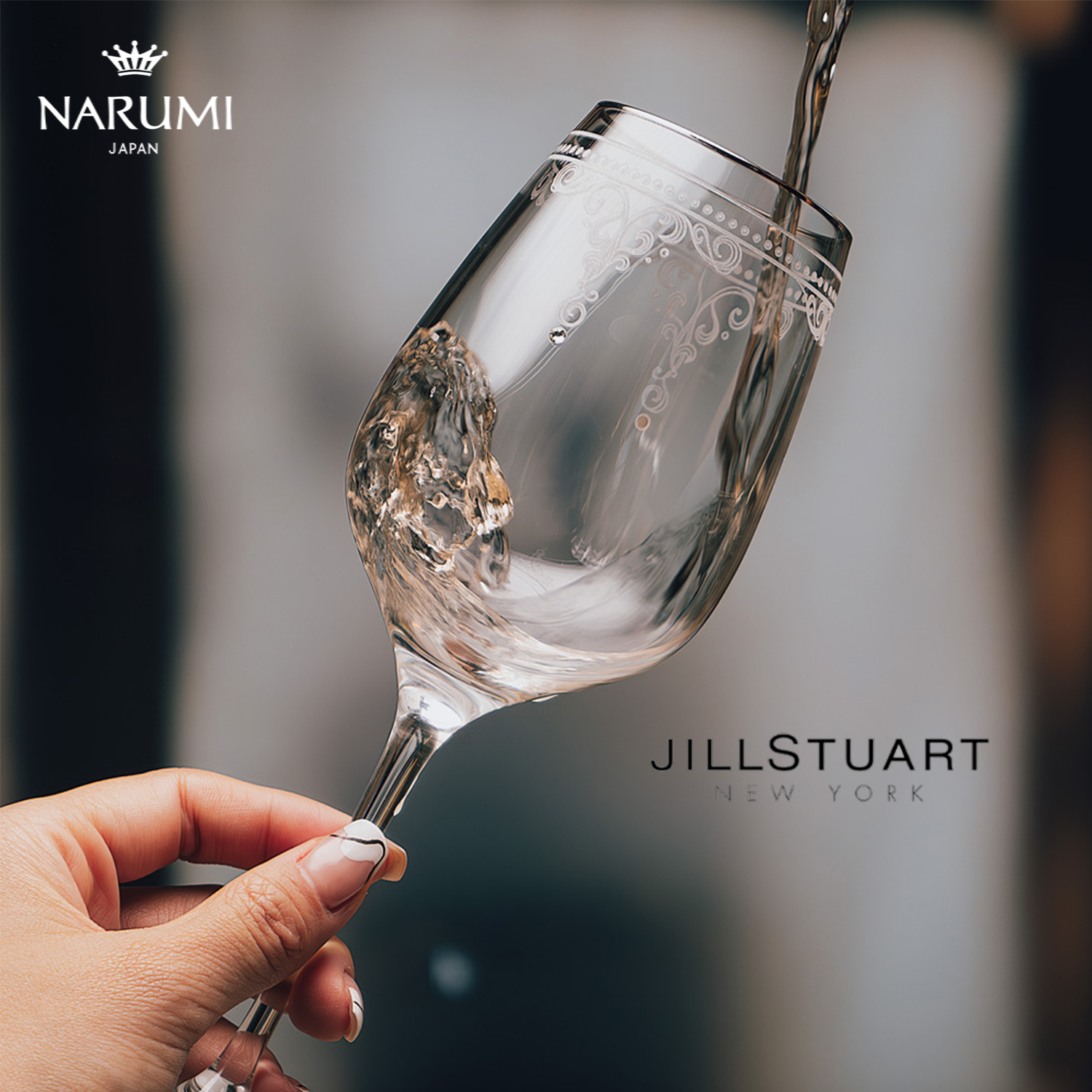 联名款/日本NARUMI/鸣海JILL STUART红酒对杯/玻璃对杯礼盒装 - 图1