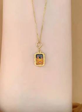 扎基拉姆吊坠项链女复古民族风佑接好运颈链藏地财神